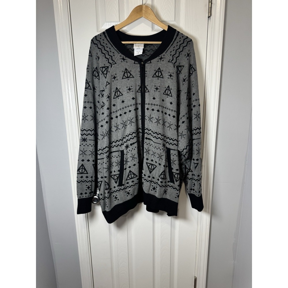 TORRID‎ Women Plus Harry Potter I'd Rather Hogwarts Zip Up Grey  Sweater 6 6x